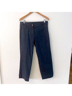 Eileen Fisher Cropped Chambray Pants, Size Small